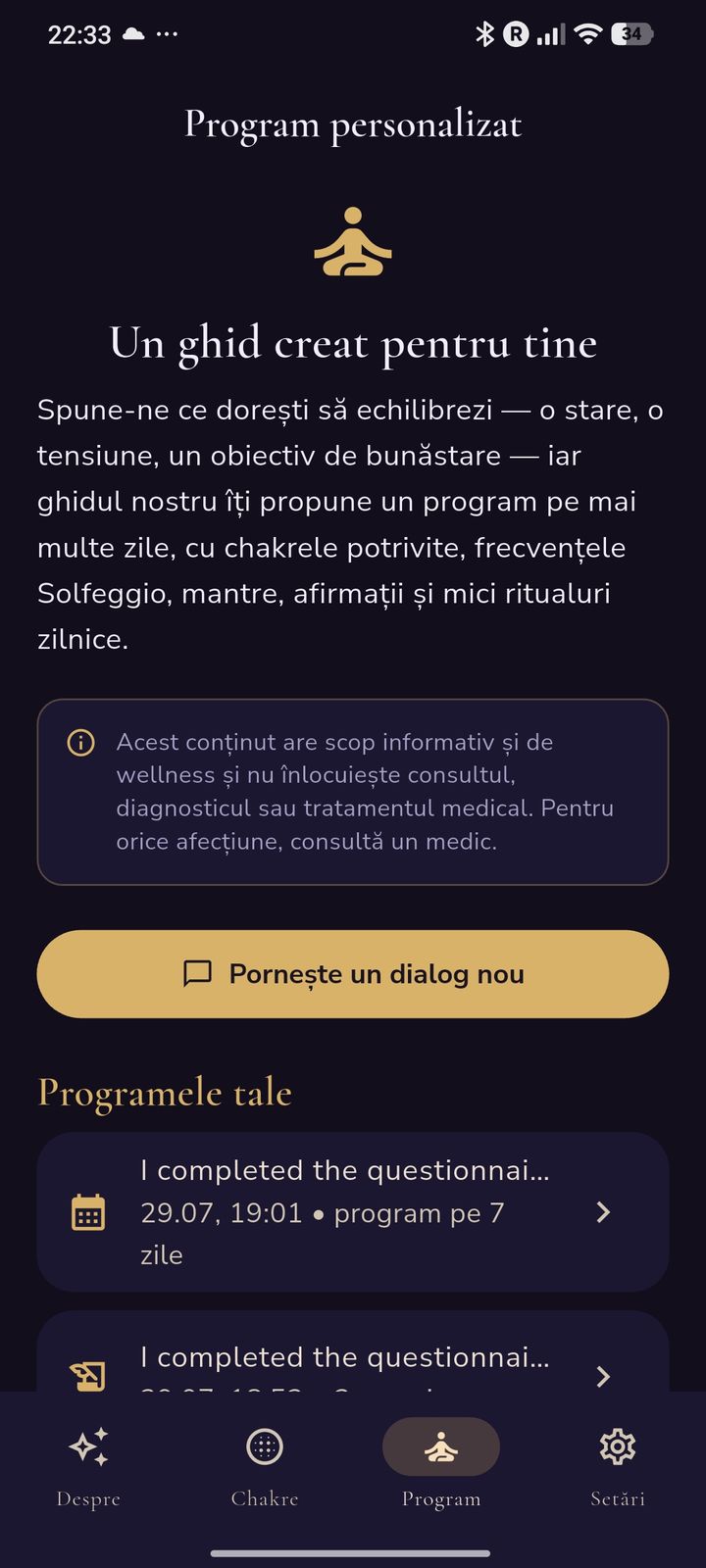 Program personalizat ghidat de AI