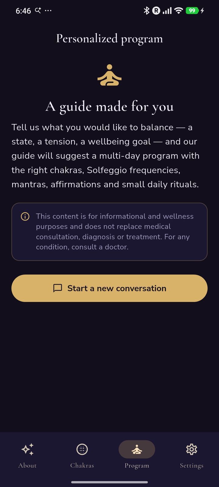 AI-guided personalized program
